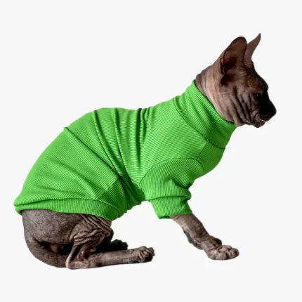 Termoregulační tenký rolák pro kočky sphynx - zelený