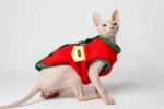 Extra hřejivá fleecová vesta pro kočky sphynx červená