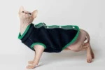 Extra hřejivá fleecová vesta pro kočky sphynx modrá
