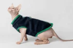 Extra hřejivá fleecová vesta pro kočky sphynx modrá