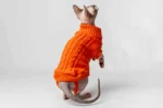 Svetr s rolákem pro kočky sphynx oranžový