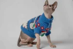 Klasický svetr s rolákem pro kočky sphynx – Sněhulák