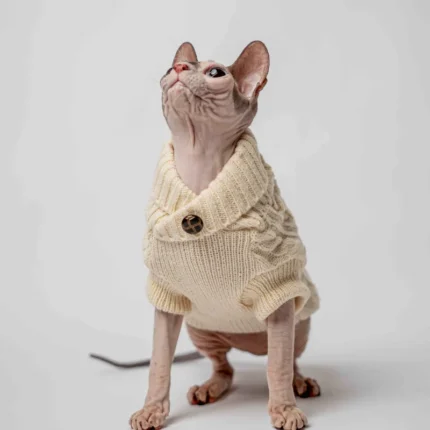 Svetřík s rolákem pro kočky sphynx Deluxe